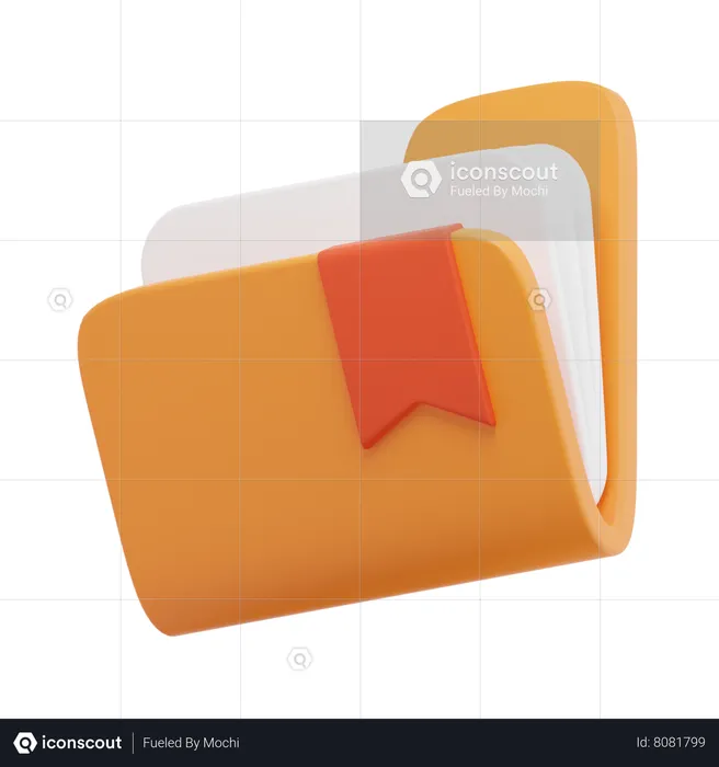 Bookmark Folder  3D Icon