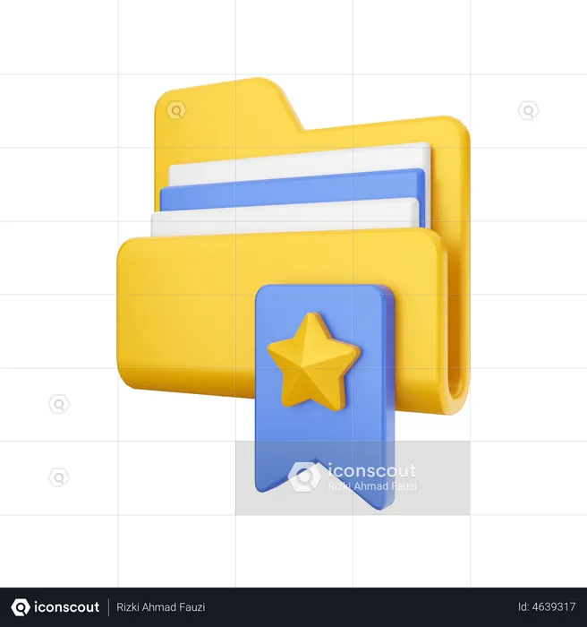 Bookmark Folder  3D Illustration