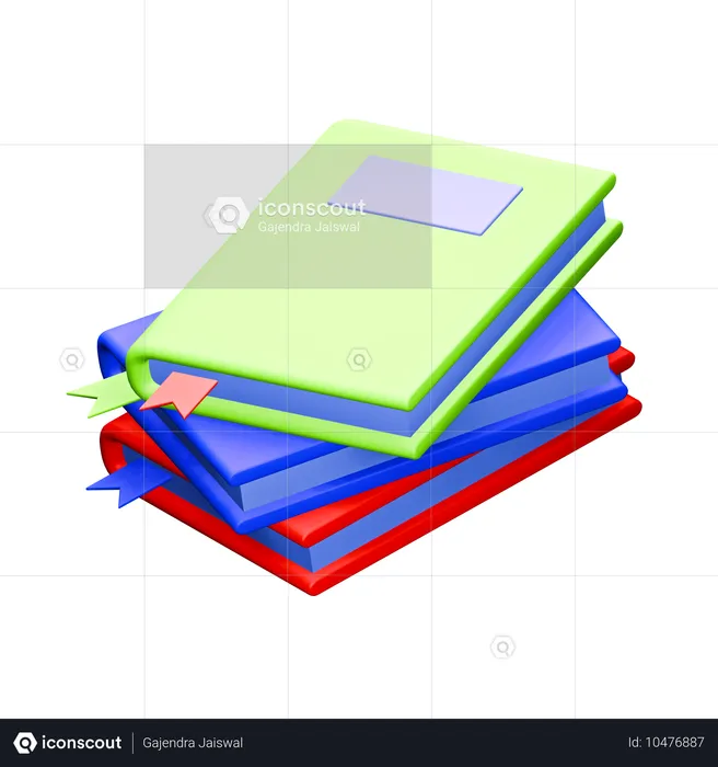 서적  3D Icon