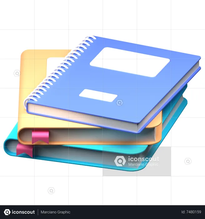 Books  3D Icon