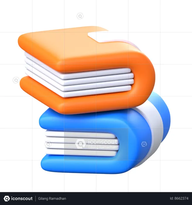 Books  3D Icon