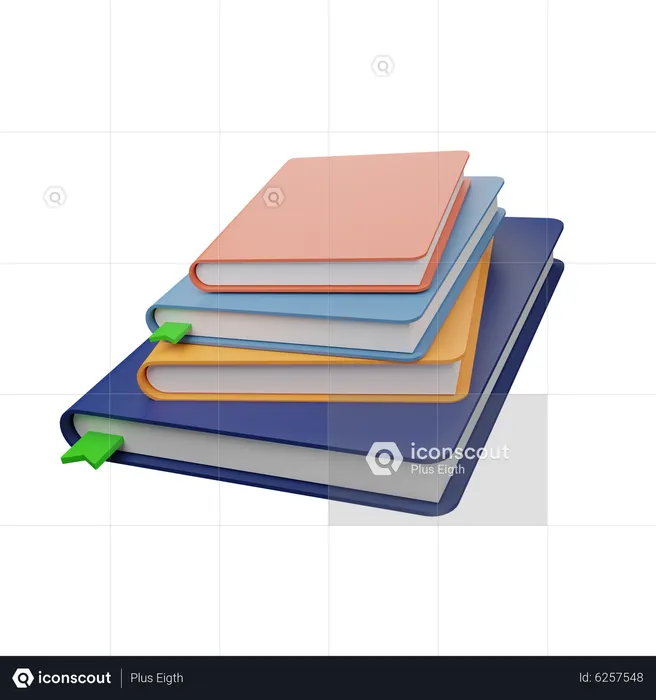 Books  3D Icon