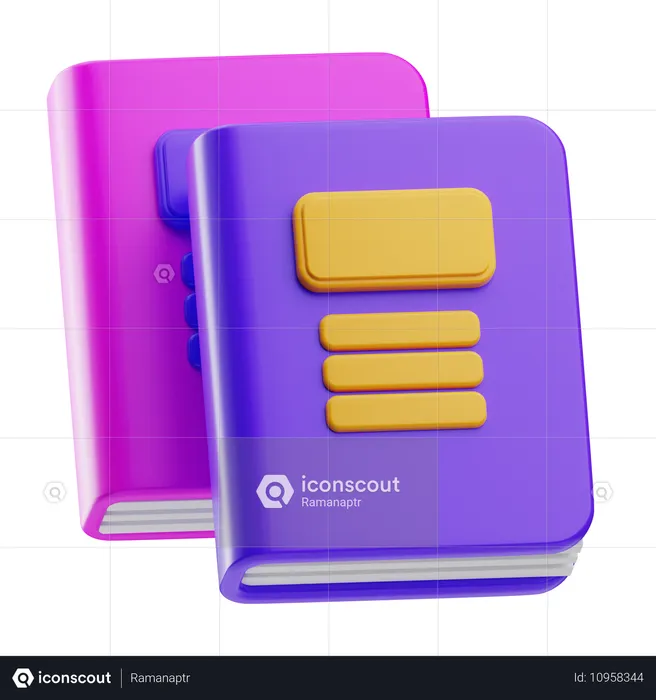 Books  3D Icon