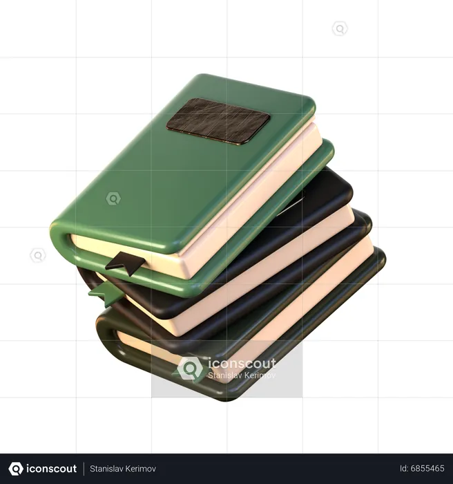 Books  3D Icon