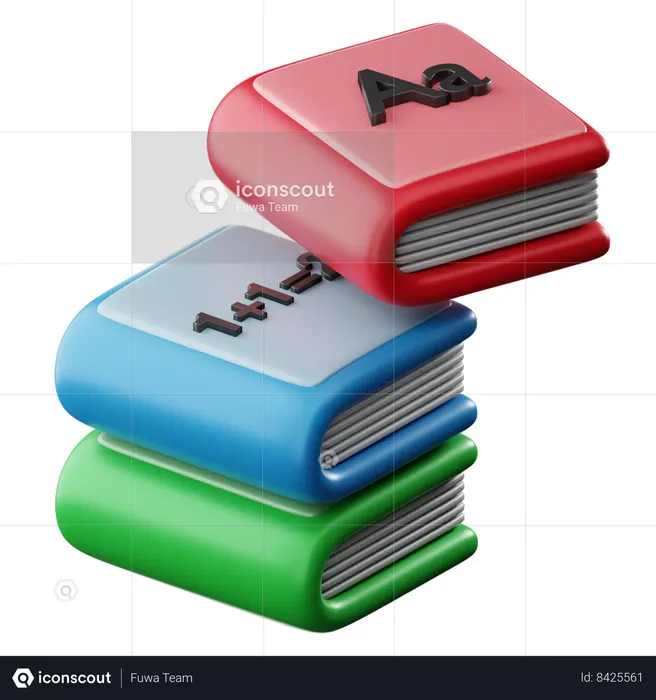 Books  3D Icon