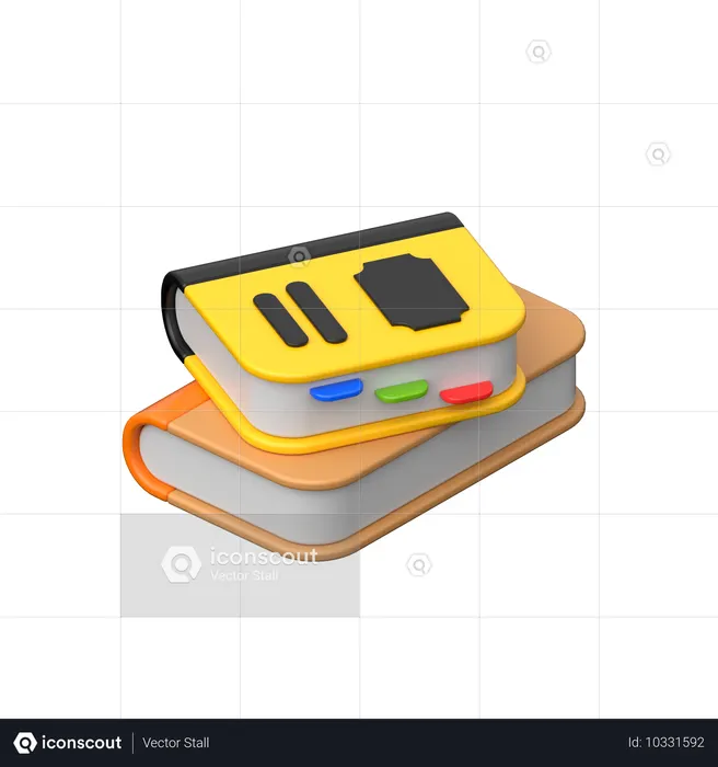 Books  3D Icon