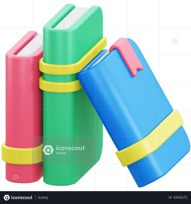 Books  3D Icon