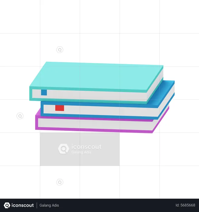 Books  3D Icon