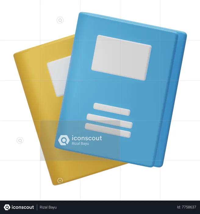 Books  3D Icon
