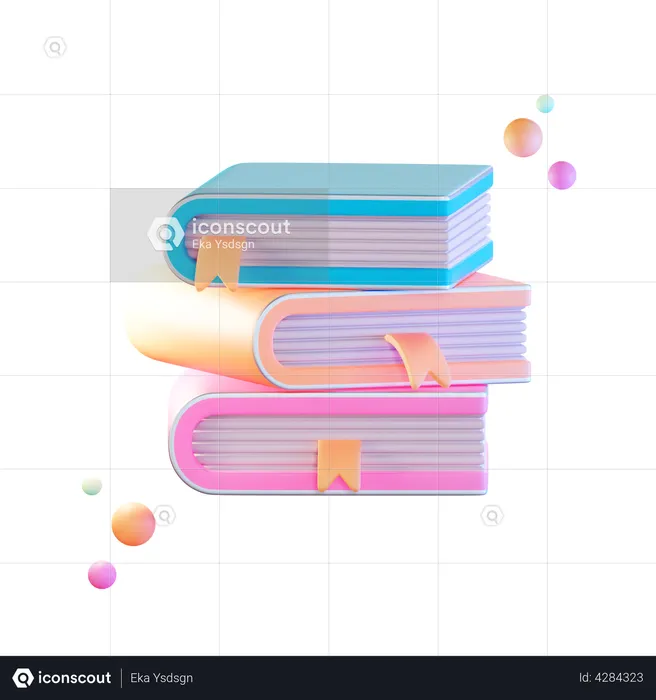 Books  3D Illustration