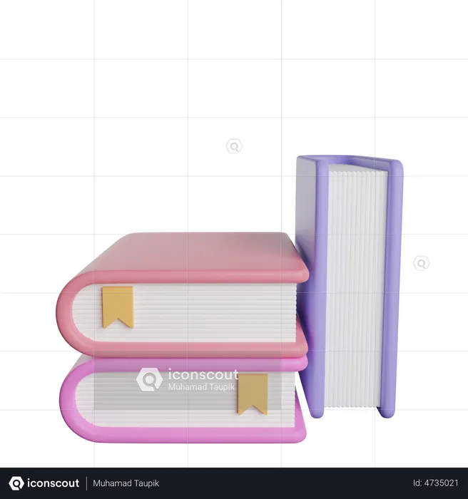 Books  3D Illustration