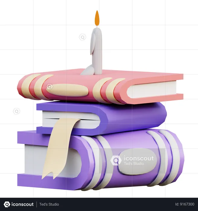 Books  3D Illustration