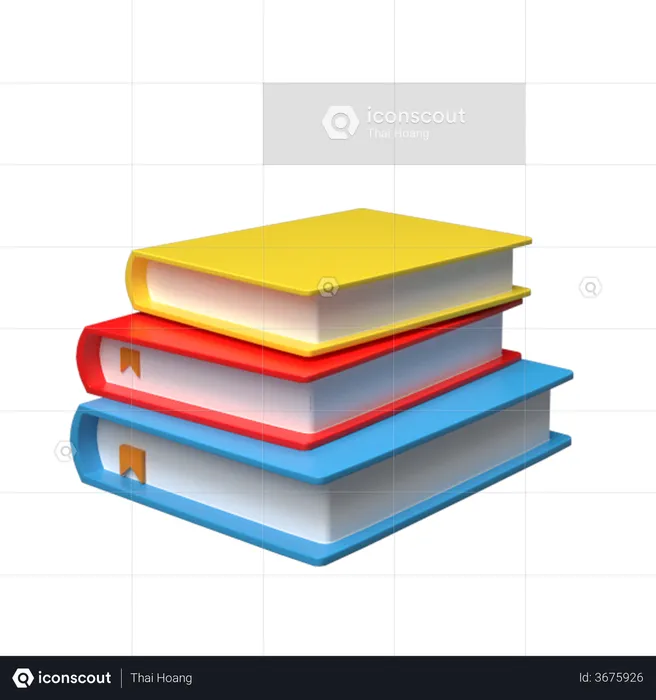 Books  3D Illustration