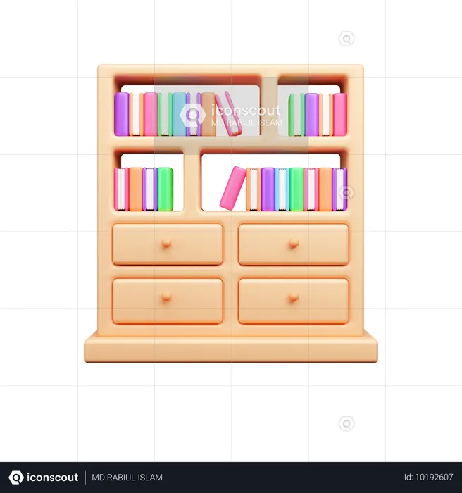 Books Case  3D Icon