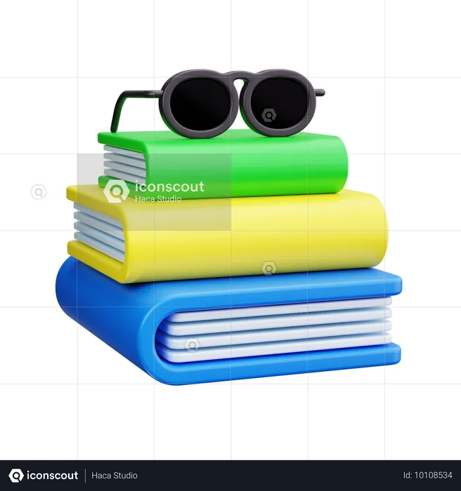 Books Stack  3D Icon