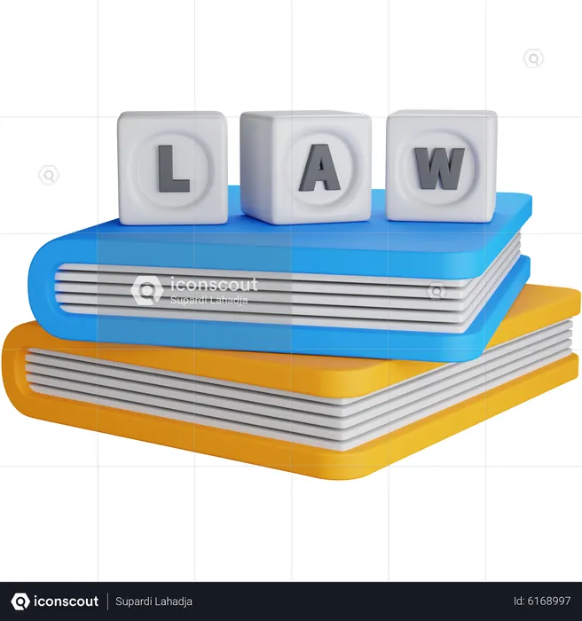 Books With Law Dice  3D Icon