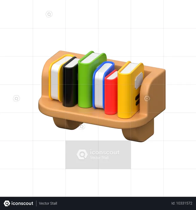 Bookshelf  3D Icon