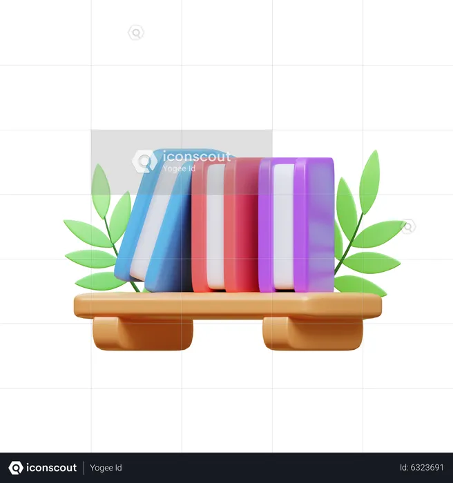 Bookshelf  3D Icon