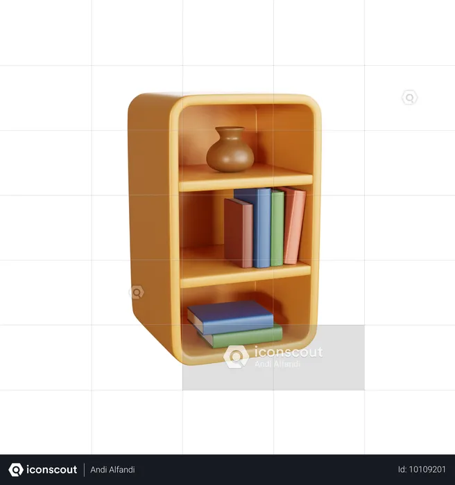 Bookshelf  3D Icon