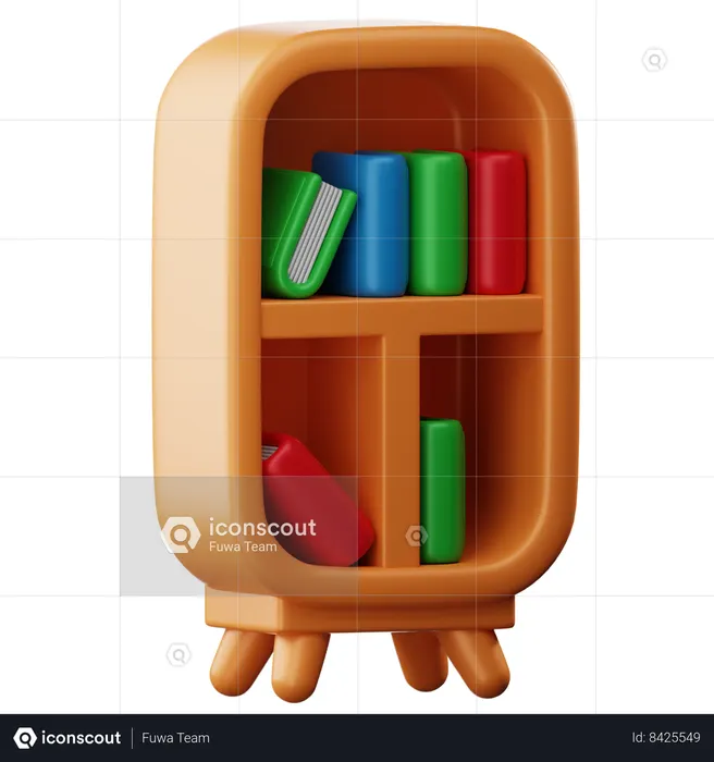 Bookshelf  3D Icon