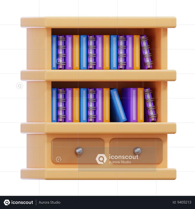 Bookshelf  3D Icon