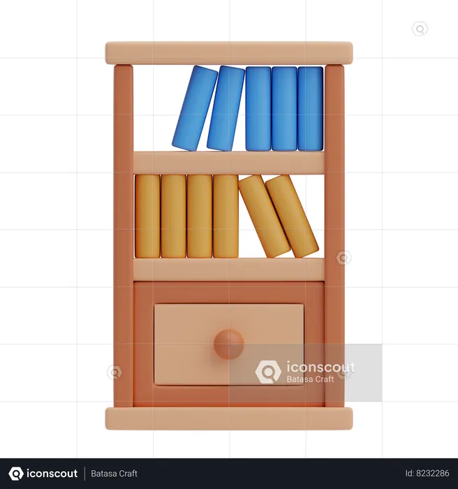 Bookshelf  3D Icon