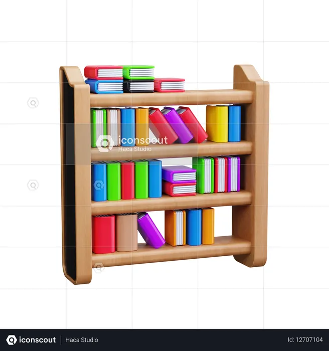 Bookshelf  3D Icon