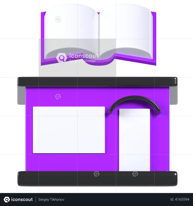 Bookshop  3D Illustration