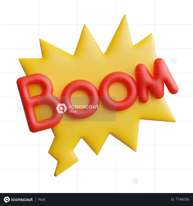 Boom Emoji 3D Icon