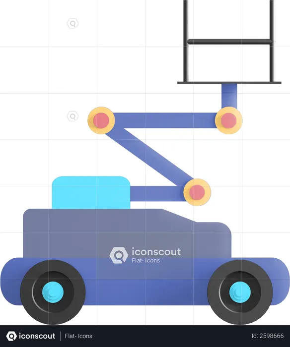 Boom lift  3D Illustration