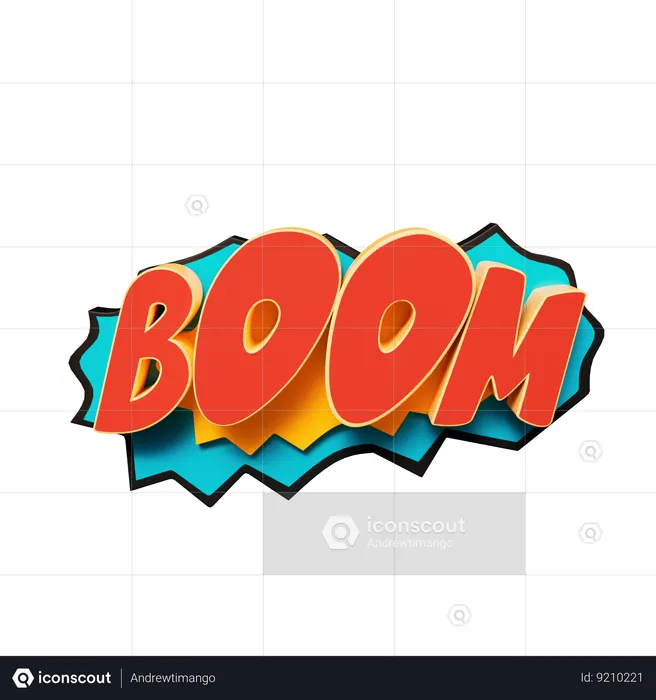 Boom Sticker  3D Sticker