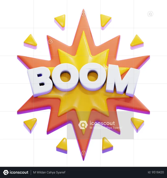 BOOM TEXT  3D Icon