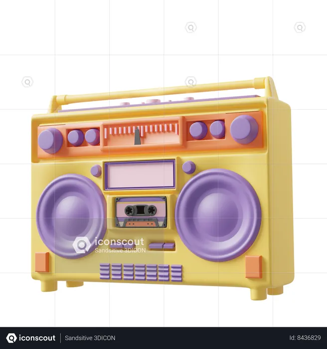 Boombox Retro  3D Icon