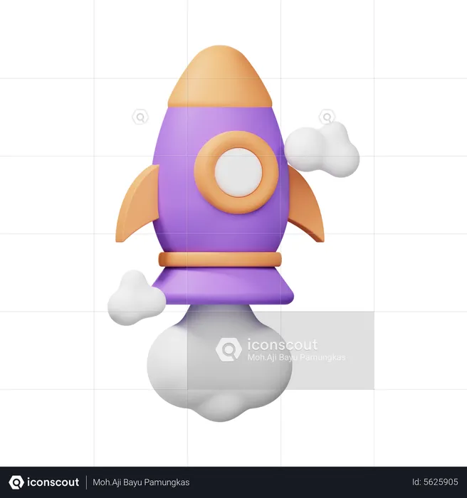 Boost-Rakete  3D Icon