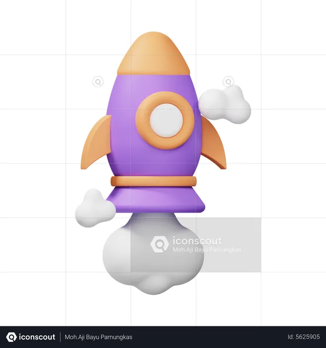 Boost Rocket  3D Icon