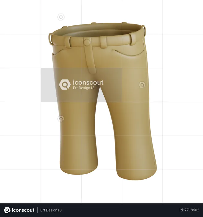 Boot Cut Pants  3D Icon