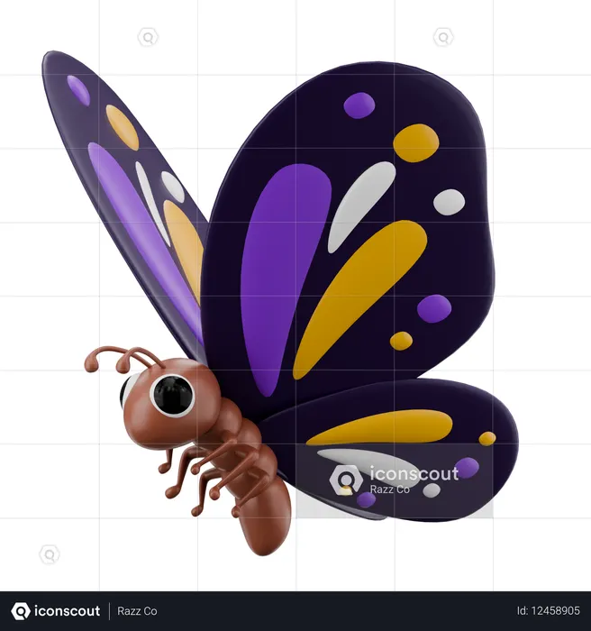 Borboleta  3D Icon