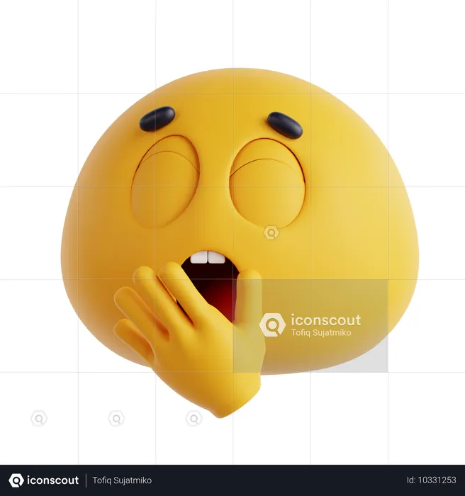 Bored Emoji 3D Icon