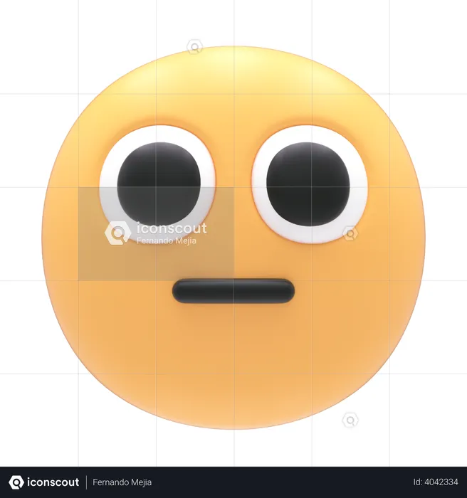 Boring Emoji 3D Icon