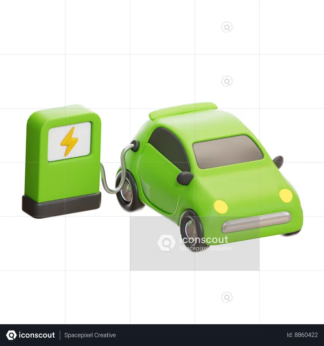 Borne de recharge pour voiture  3D Icon