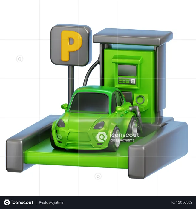 Borne de recharge pour voiture  3D Icon