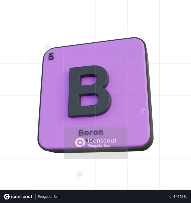 Boron 3D Illustration download in PNG, OBJ or Blend format