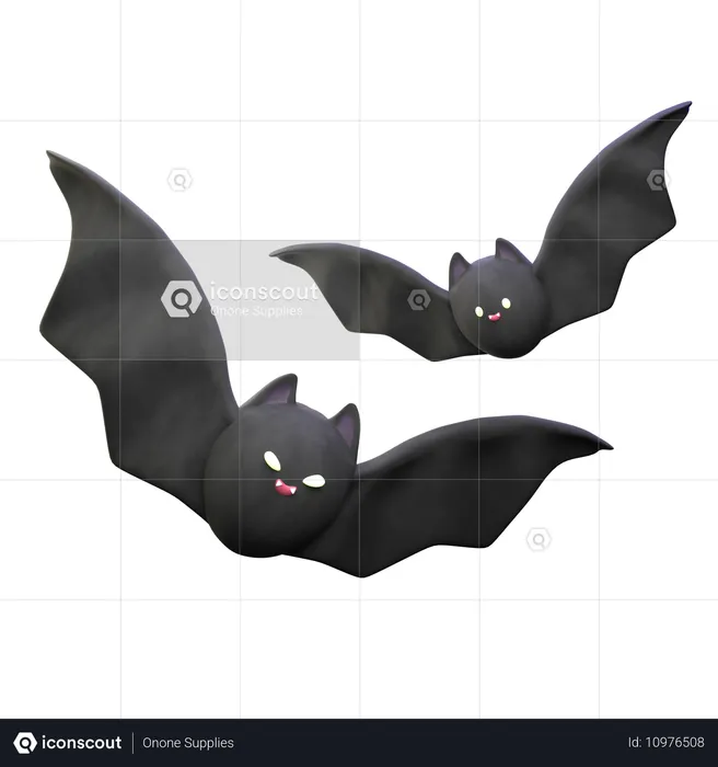 Böse Fledermaus  3D Icon