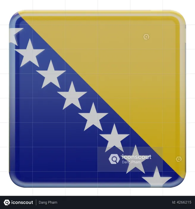 Bosnia and Herzegovina Flag Flag 3D Flag