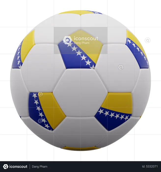 Bosnien und Herzegowina Ball Flag 3D Icon