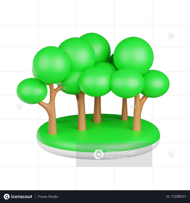 Bosque  3D Icon