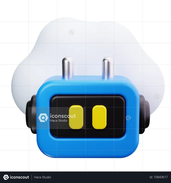 Bot Cloud Service  3D Icon