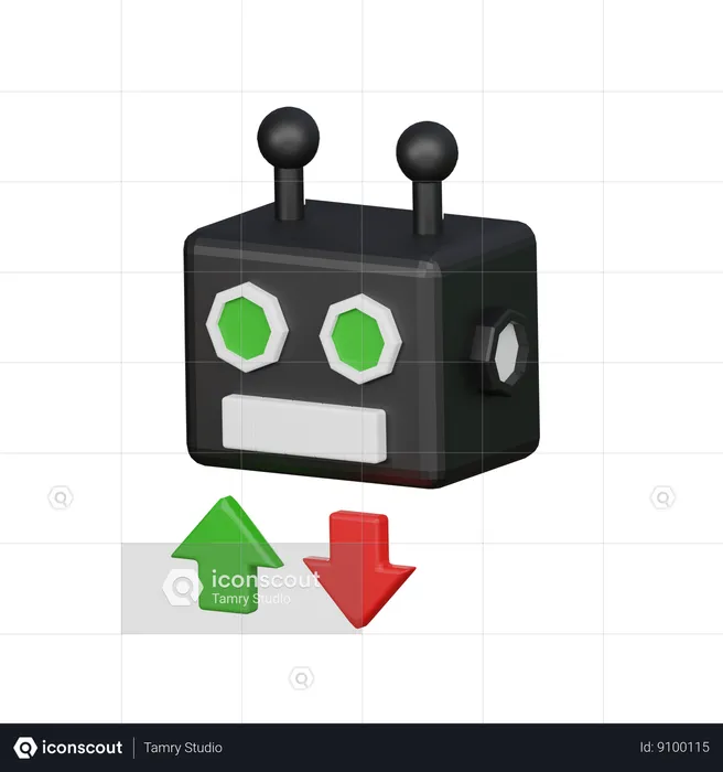 Bot Trading  3D Icon