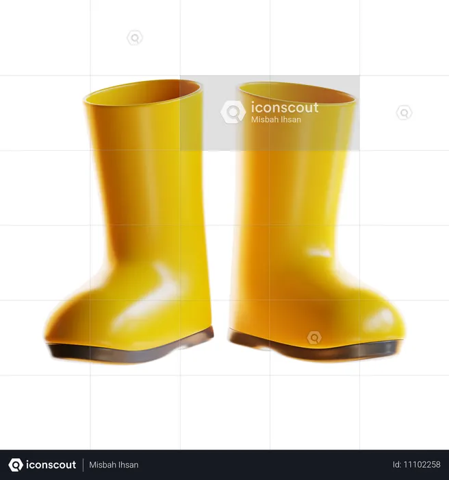 Bota de bombero  3D Icon