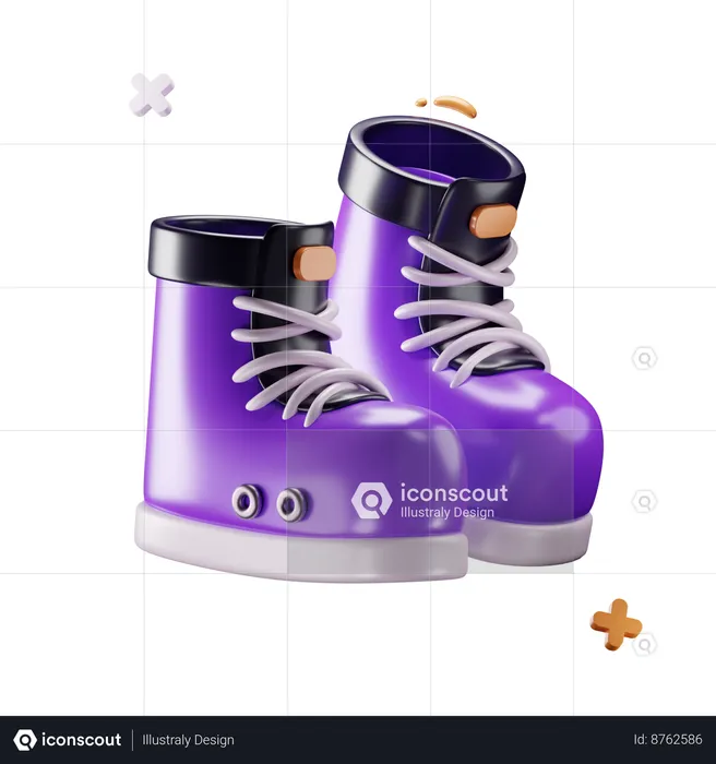 Bota de caminhada  3D Icon